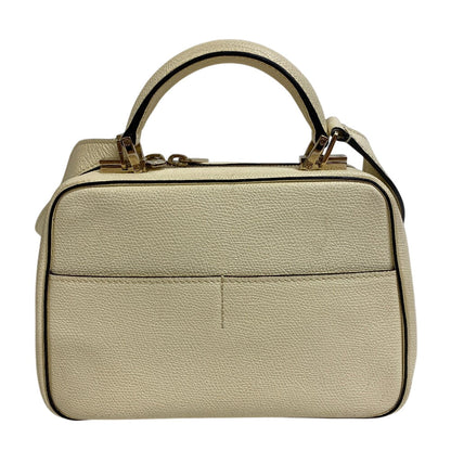 Valextra Shoulder Bag Leather White Serie Esse Mini