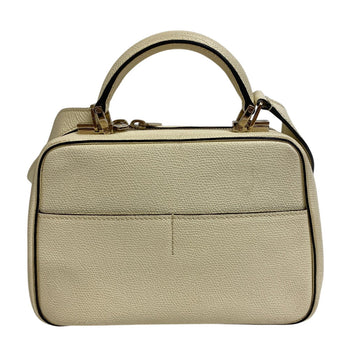 Valextra Shoulder Bag Leather White Serie Esse Mini