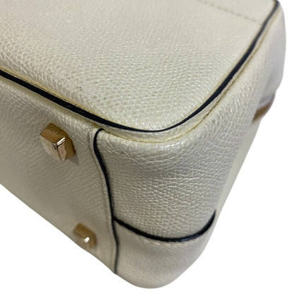 Valextra Shoulder Bag Leather White Serie Esse Mini
