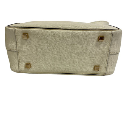 Valextra Shoulder Bag Leather White Serie Esse Mini