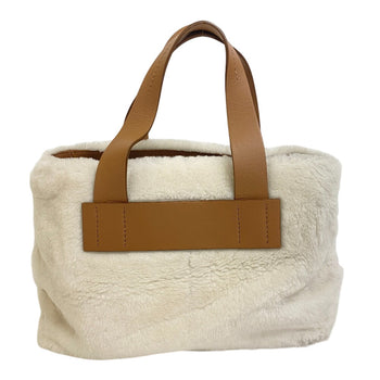 Miumiu Handbag Fur, Leather White