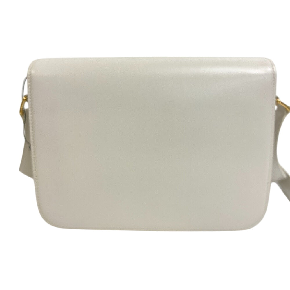 Celine Shoulder Bag 187363 Leather White Classic Triomphe
