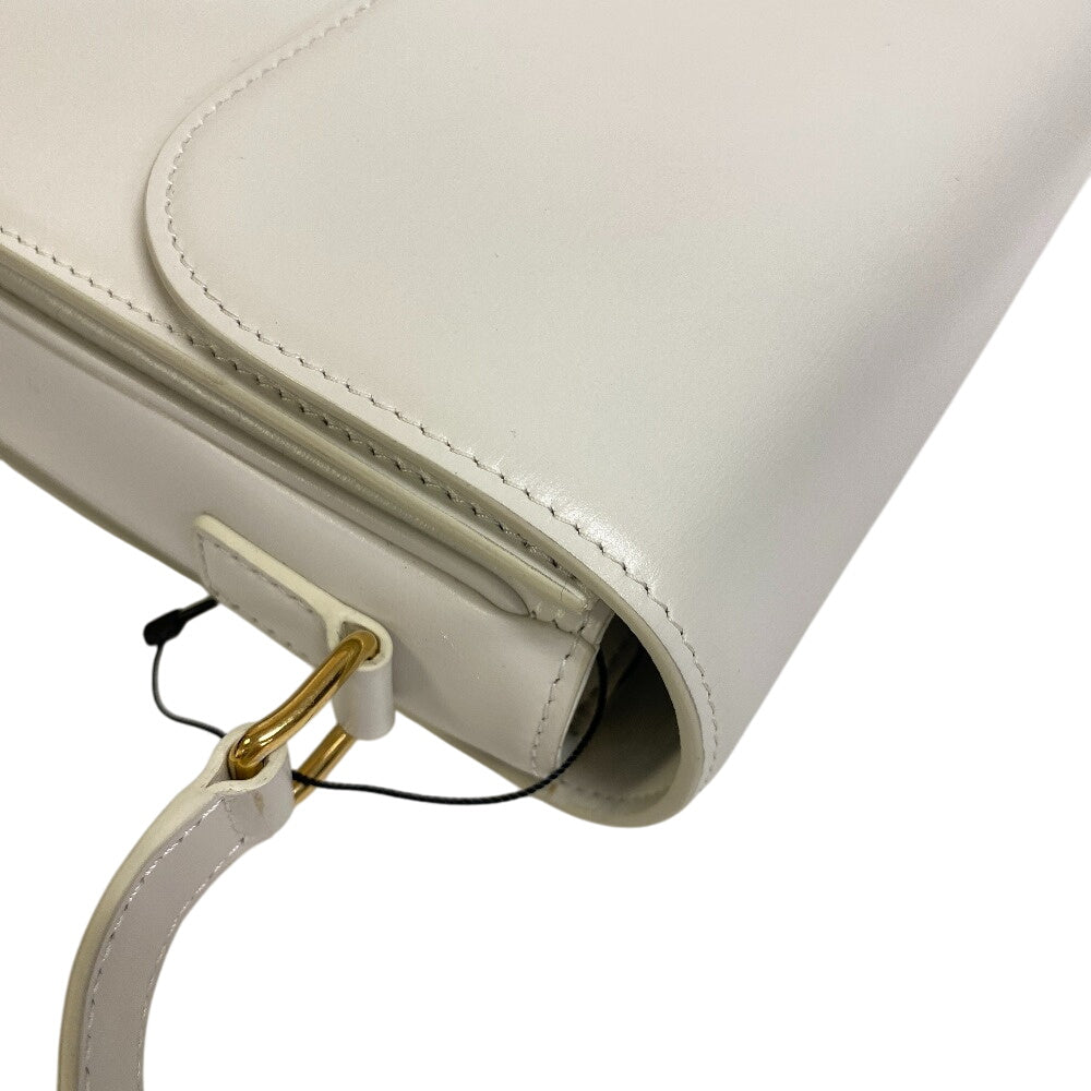 Celine Shoulder Bag 187363 Leather White Classic Triomphe