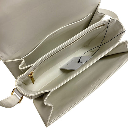 Celine Shoulder Bag 187363 Leather White Classic Triomphe