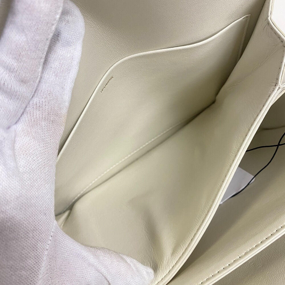 Celine Shoulder Bag 187363 Leather White Classic Triomphe