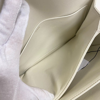 Celine Shoulder Bag 187363 Leather White Classic Triomphe