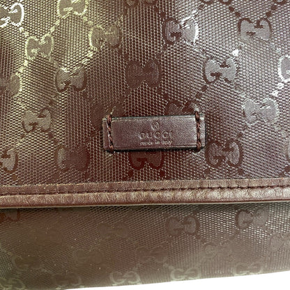 Gucci Shoulder Bag 201732 Pvc, Leather Brown Gg Implementation