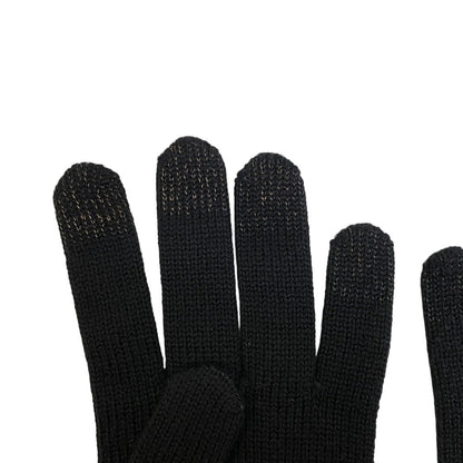 Louis Vuitton Gloves M76451 Wool Black 3D Monogram Gon