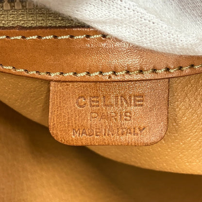 Celine Handbag Pvc, Leather Brown Macadam Pattern