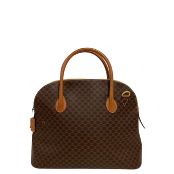Celine Handbag Pvc, Leather Brown Macadam Pattern