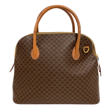 Celine Handbag Pvc, Leather Brown Macadam Pattern