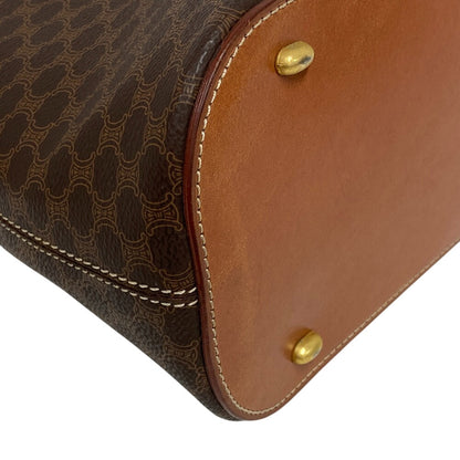Celine Handbag Pvc, Leather Brown Macadam Pattern