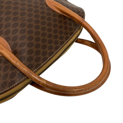 Celine Handbag Pvc, Leather Brown Macadam Pattern