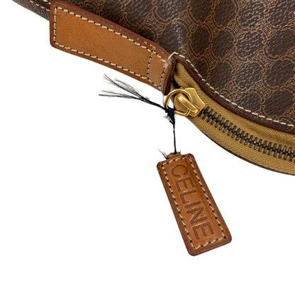 Celine Handbag Pvc, Leather Brown Macadam Pattern