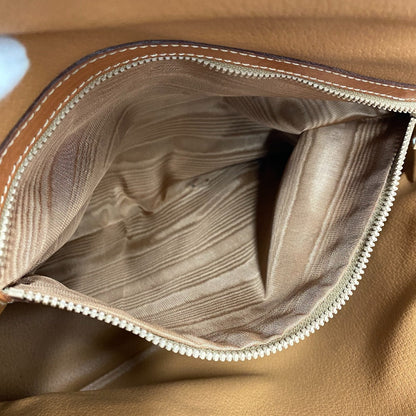 Celine Handbag Pvc, Leather Brown Macadam Pattern