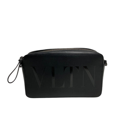 Valentino Shoulder Bag Leather, Suede Black Vltn Logo