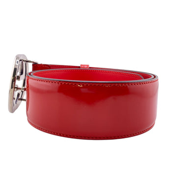 Gucci Belt Patent Leather Red Interlocking G 85