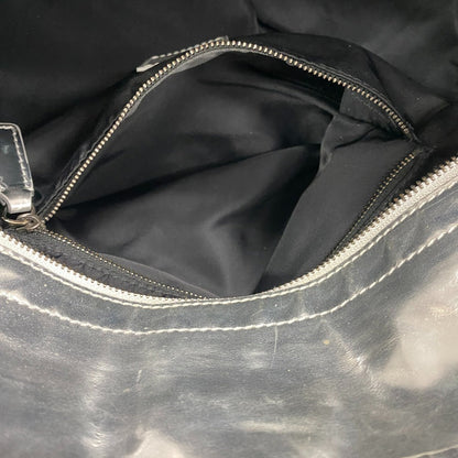 Burberry Shoulder Bag Canvas Silver Beat Check