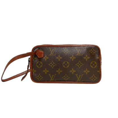 Louis Vuitton Clutch Bag M51828 Leather Brown Monogram Marley Bandouliere Old Model