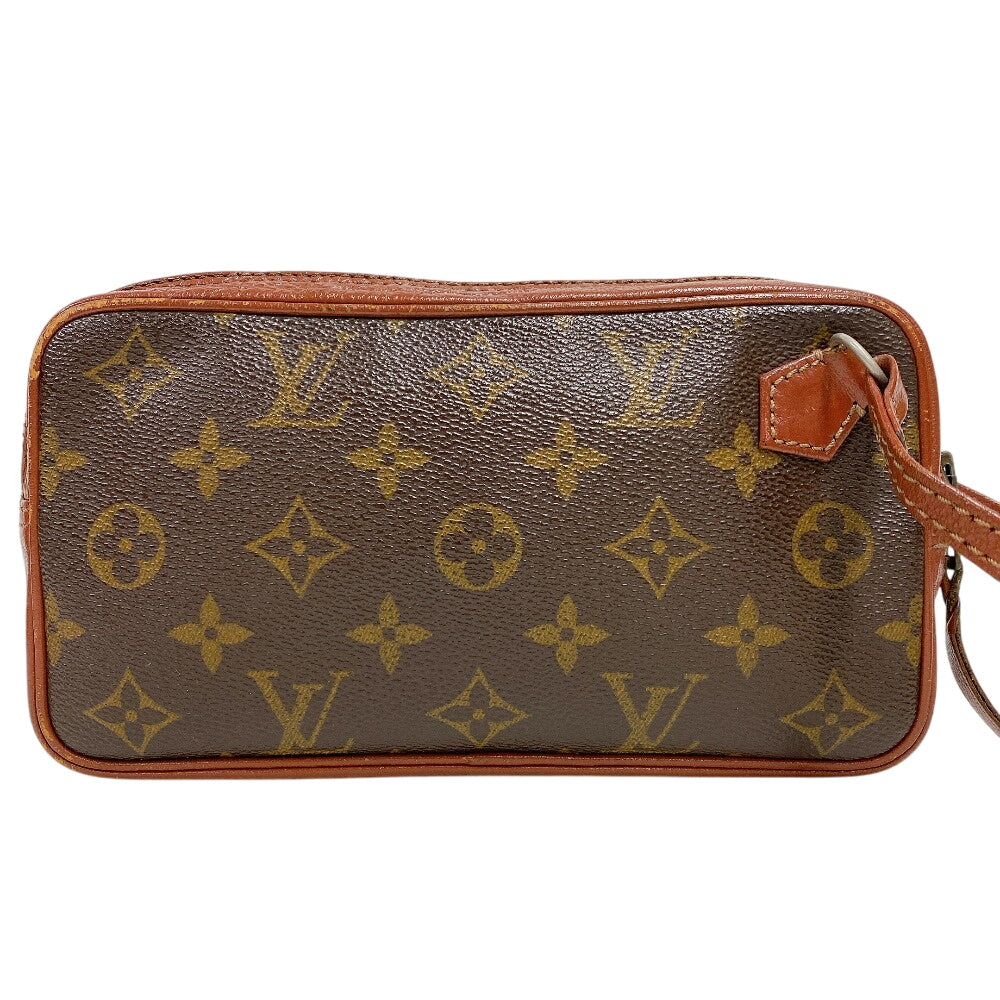 Louis Vuitton Clutch Bag M51828 Leather Brown Monogram Marley Bandouliere Old Model