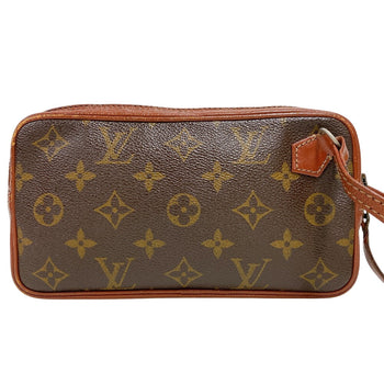 Louis Vuitton Clutch Bag M51828 Leather Brown Monogram Marley Bandouliere Old Model