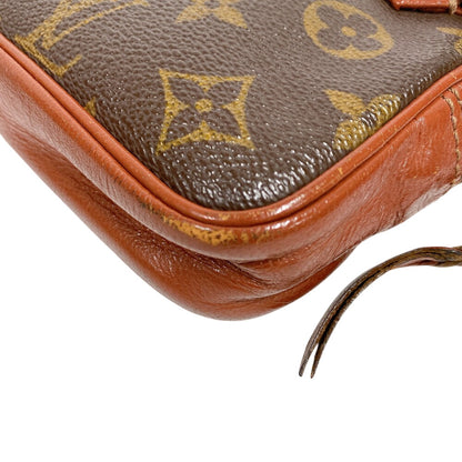 Louis Vuitton Clutch Bag M51828 Leather Brown Monogram Marley Bandouliere Old Model