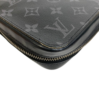 Louis Vuitton Clutch Bag M61698 Monogram Eclipse, Canvas Black Monogram Eclipse Canvas Zippy Xl