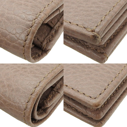 Gucci Bifold Wallet 456126 Leather Beige Gg Marmont Women