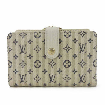 Louis Vuitton Bifold Wallet M95659 Monogram Minilan , Leather White Portonebier Vienova Women