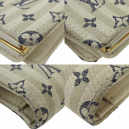 Louis Vuitton Bifold Wallet M95659 Monogram Minilan , Leather White Portonebier Vienova Women