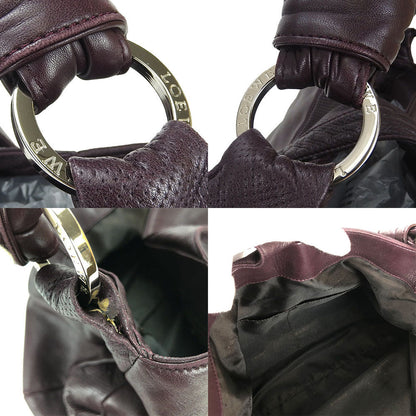 Loewe Shoulder Bag Leather Purple Women