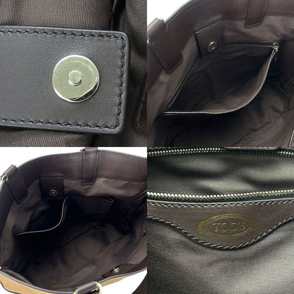 Todfs Handbag Leather Beige Women