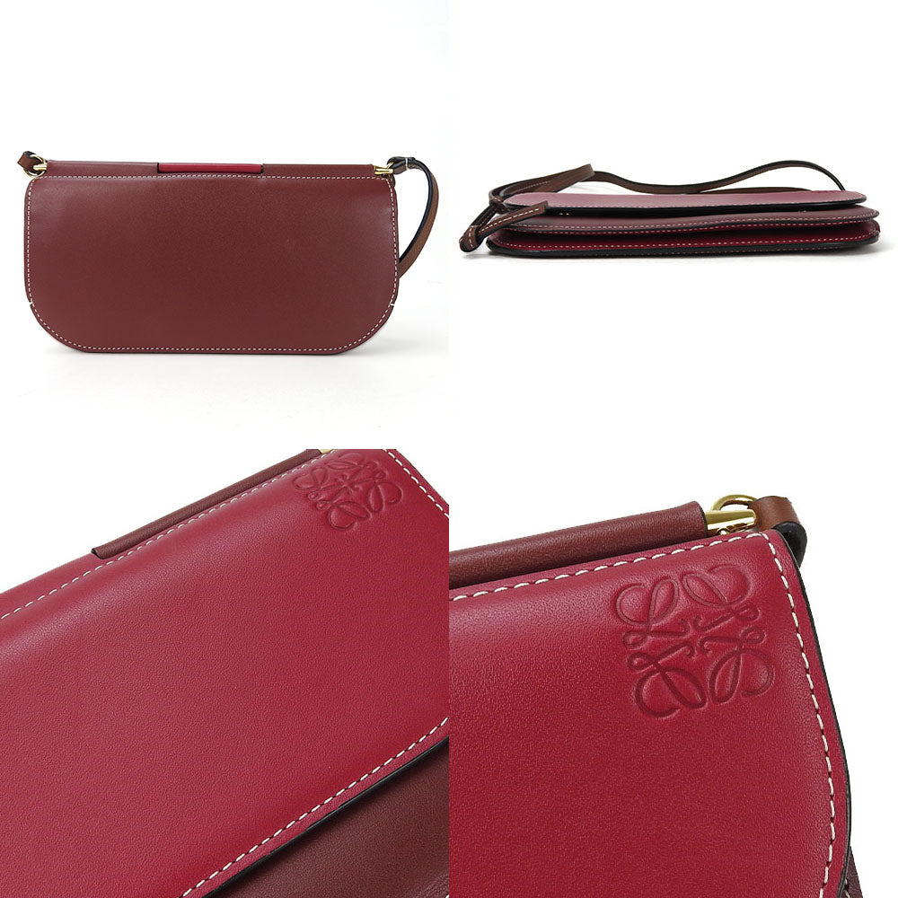 Loewe Shoulder Bag Leather Bordeaux Anagram Women