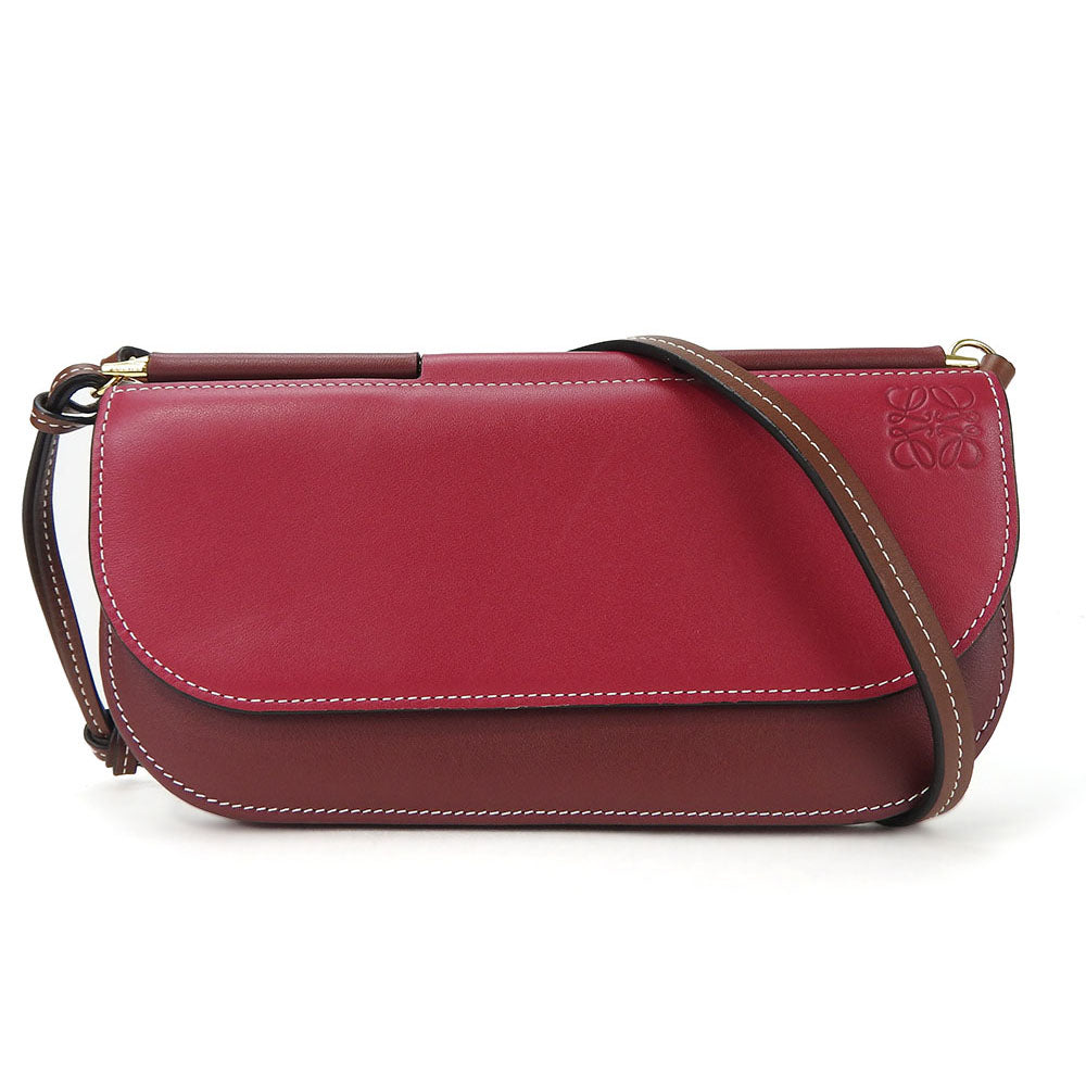 Loewe Shoulder Bag Leather Bordeaux Anagram Women