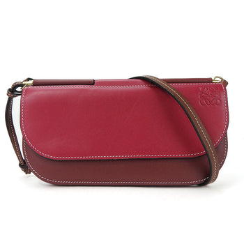 Loewe Shoulder Bag Leather Bordeaux Anagram Women