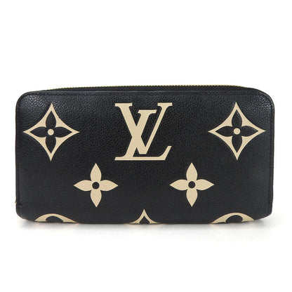 Louis Vuitton Long Wallet Purse M80481 Monogram Ann Platt Black Zippy Wallet Women(Unisex)