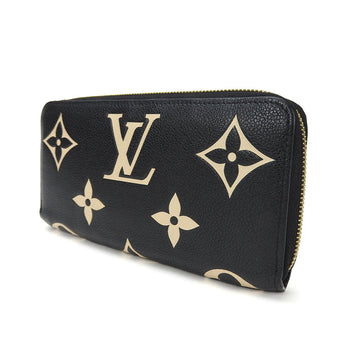 Louis Vuitton Long Wallet Purse M80481 Monogram Ann Platt Black Zippy Wallet Women(Unisex)