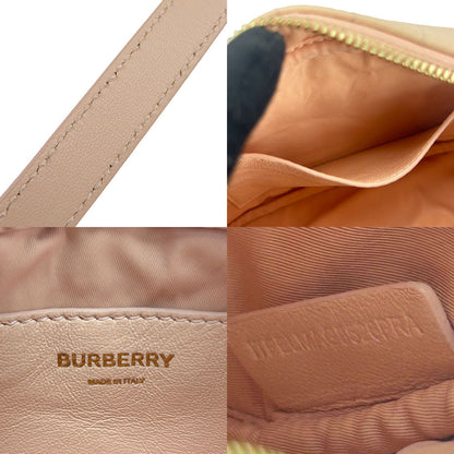 Burberry Shoulder Bag Leather Pink Mini Roller Women