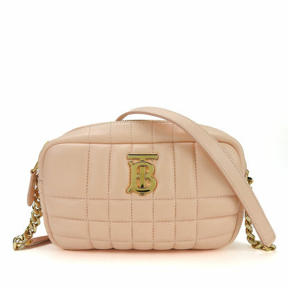 Burberry Shoulder Bag Leather Pink Mini Roller Women