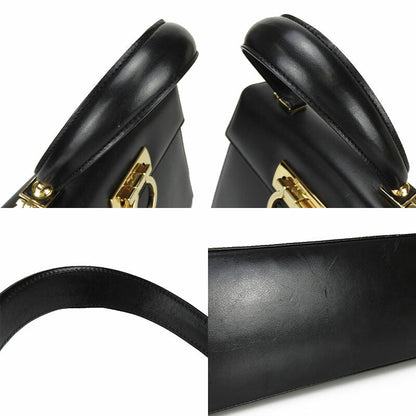 Salvatore Ferragamo Handbag Af-21-2181 Leather Black Gancini Women