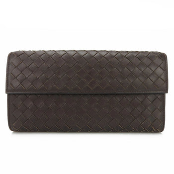 Bottegaveneta Long Wallet Purse 150509 Leather Brown Women
