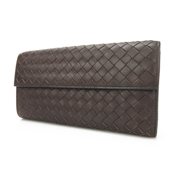 Bottegaveneta Long Wallet Purse 150509 Leather Brown Women