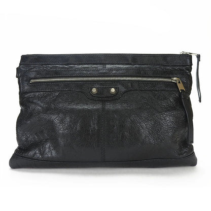 Balenciaga Clutch Bag 273022 Leather Black Clip M Classic Women(Unisex)