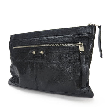 Balenciaga Clutch Bag 273022 Leather Black Clip M Classic Women(Unisex)