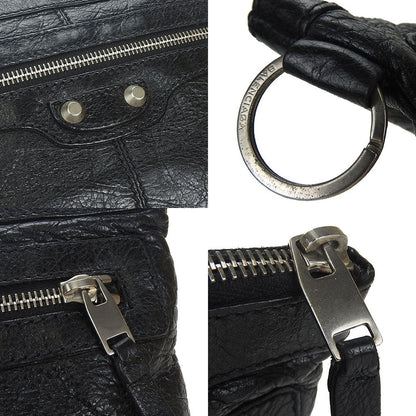 Balenciaga Clutch Bag 273022 Leather Black Clip M Classic Women(Unisex)