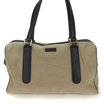 Gucci Boston Duffel Bag 257288 Canvas, Leather Beige Women