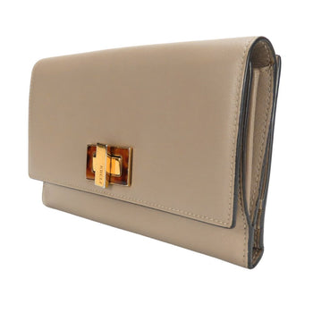 Fendi Bifold Wallet 8M0308 Leather Beige Peekaboo