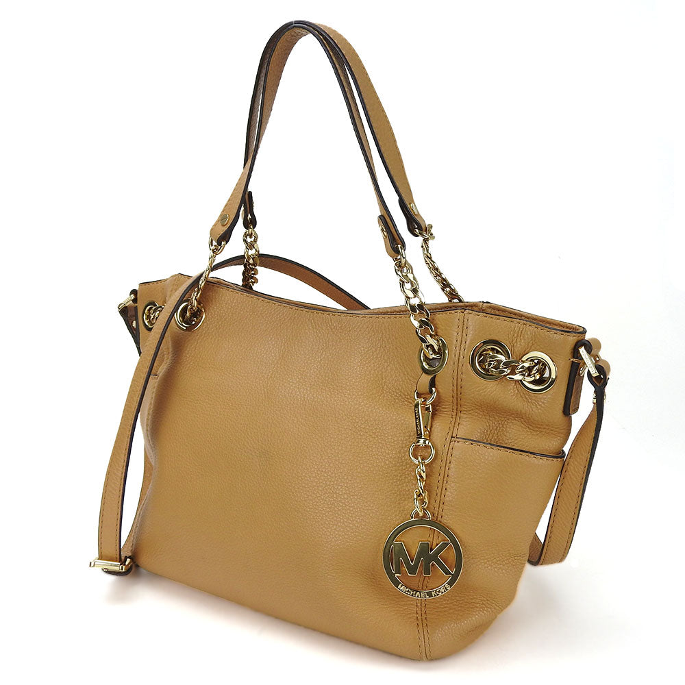 Michael Kors Tote Bag 30S5Gtce2L Leather Beige Women