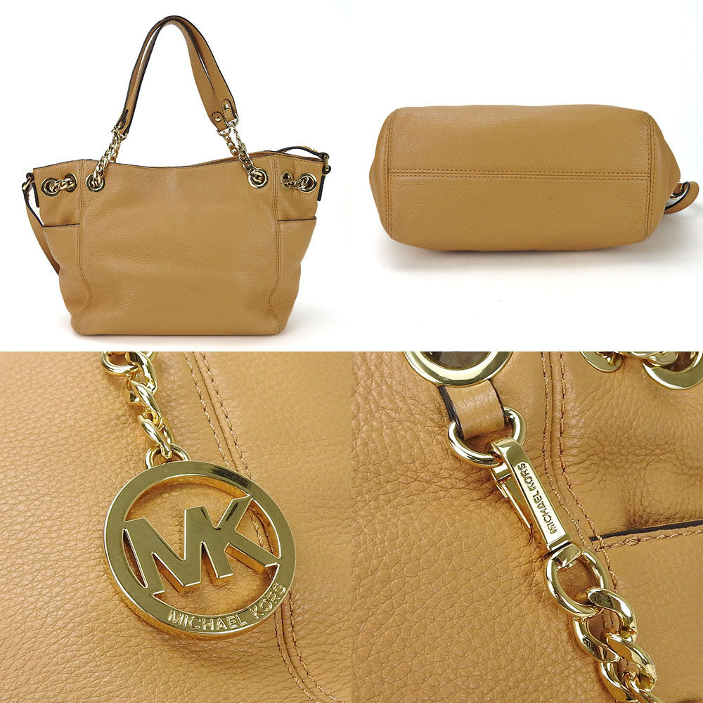 Michael Kors Tote Bag 30S5Gtce2L Leather Beige Women