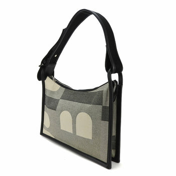 Bally Shoulder Bag Canvas, Leather Black Women